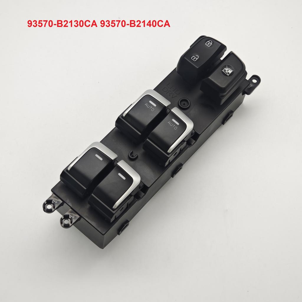 2 AUTO Power Window Main Control Switch Chroem For KIA SOUL 2014-2019 Window Regulator Button Switch 93570-B2130CA 93570-B2140CA