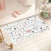 1pc Whisker Wonders Cat Face Pattern Door Mat, Polyester Non-Slip Washable Entrance Rug for Kitchen, Bedroom, Bathroom, Living
