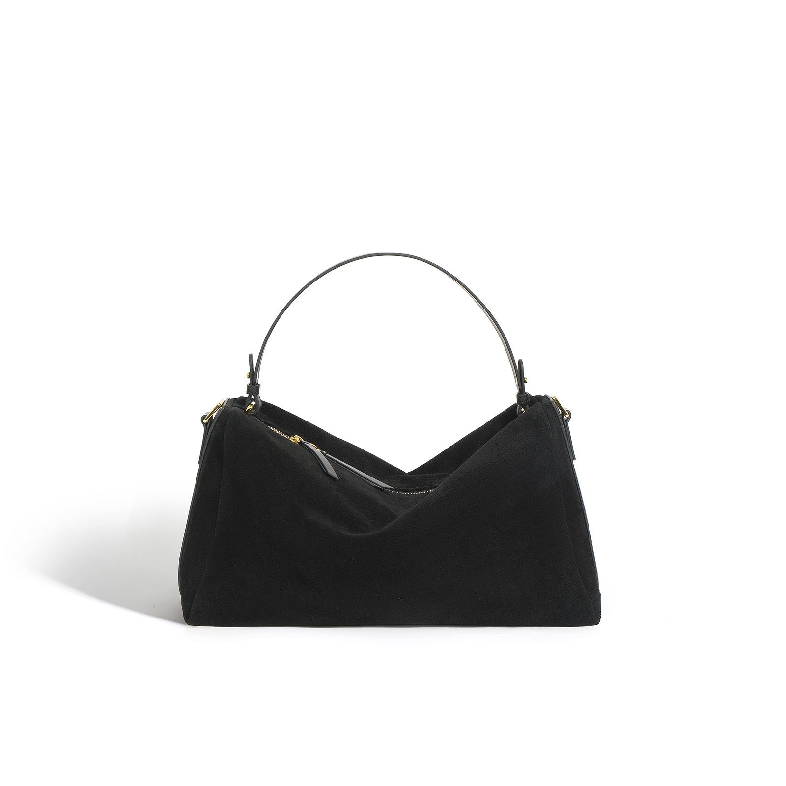 

Niche bag women s new suede pillow bag large capacity portable shoulder messenger bag чорний