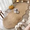 Soft White Faux Rabbit Fur Area Mat, Cozy & Comfortable for Bedroom, Office, or Living Room Decor, Cozy Home Decor | Modern Mat Design