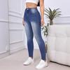 2025 Women's European and American Style Skinny Blue Stretch Denim Jeans