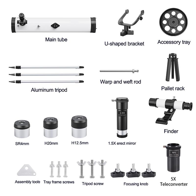 Professionelles astronomisches Teleskop für den Weltraum, 35X-875X HD, 1,25 Zoll, neues Upgrade, Vergrößerung, 114 mm, großer Durchmesser, bestes Geschenk für Kinder