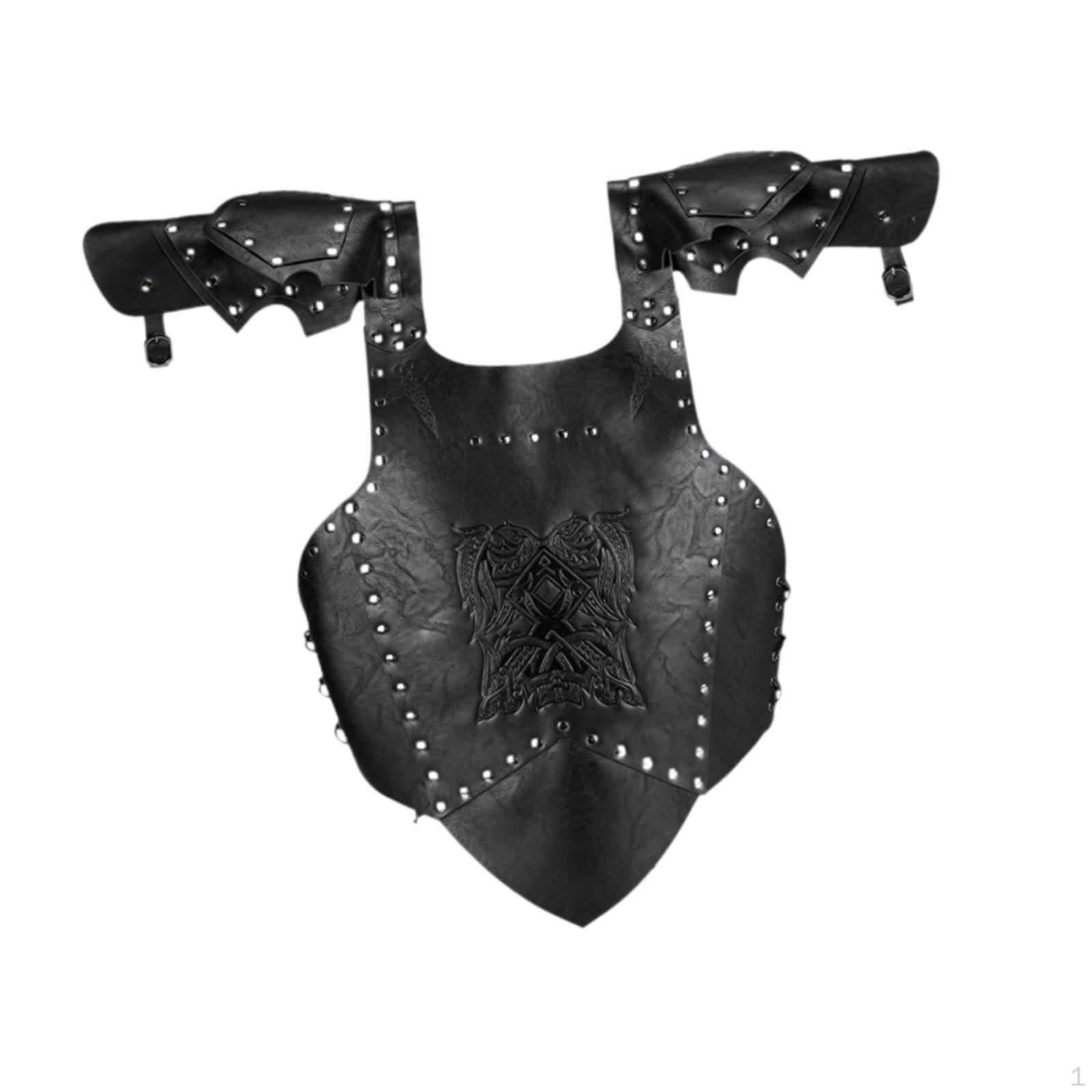 

Мужской средневековый нагрудный доспех для мероприятий на Хэллоуин чёрный