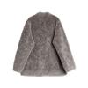 ELLE French Style Horn Button V-Neck Casual Loose Versatile Comfortable Long Sleeve Velvet Coat Women coats EF53418
