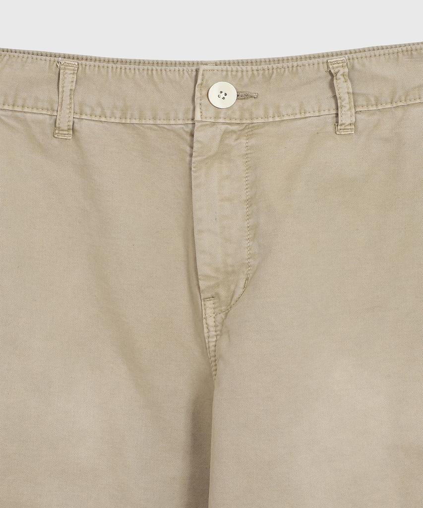 86D Faded Cotton Pants - Beige