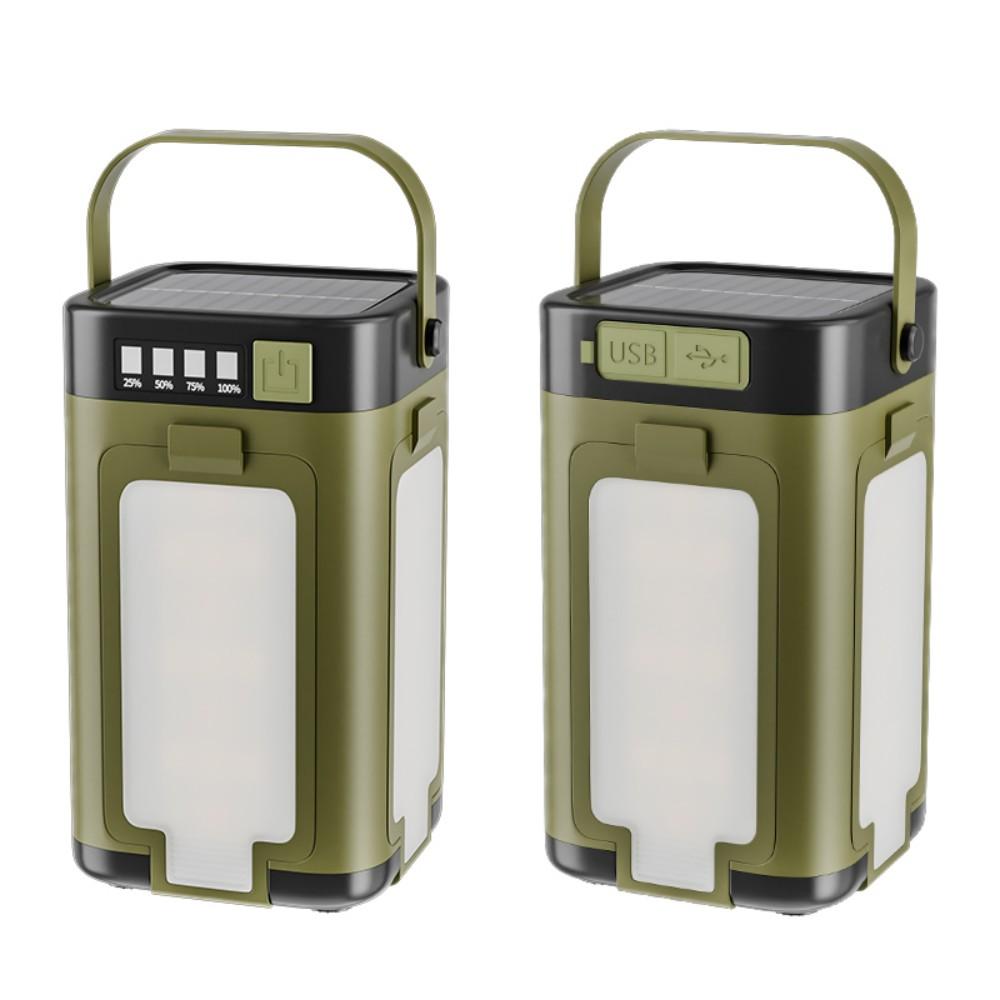 Solar LED Camping Lantern Portable IPX4 Waterproof Rechargeable 2000mAh Solar Charging 6 Modes Flashlight Tent Lights for Camping Hiking