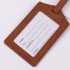 PU Leather Business Luggage Tag Suitcase Address Label Luggage Boarding Case Label Name ID Address Clip Travel Accessories