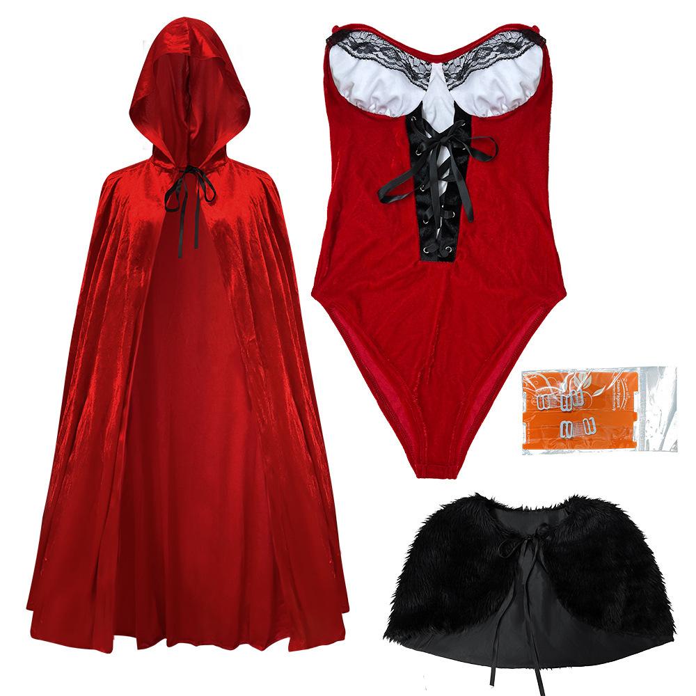 

2026 New Christmas Fun Suit Adult with Removable Shawl Hoodie XL