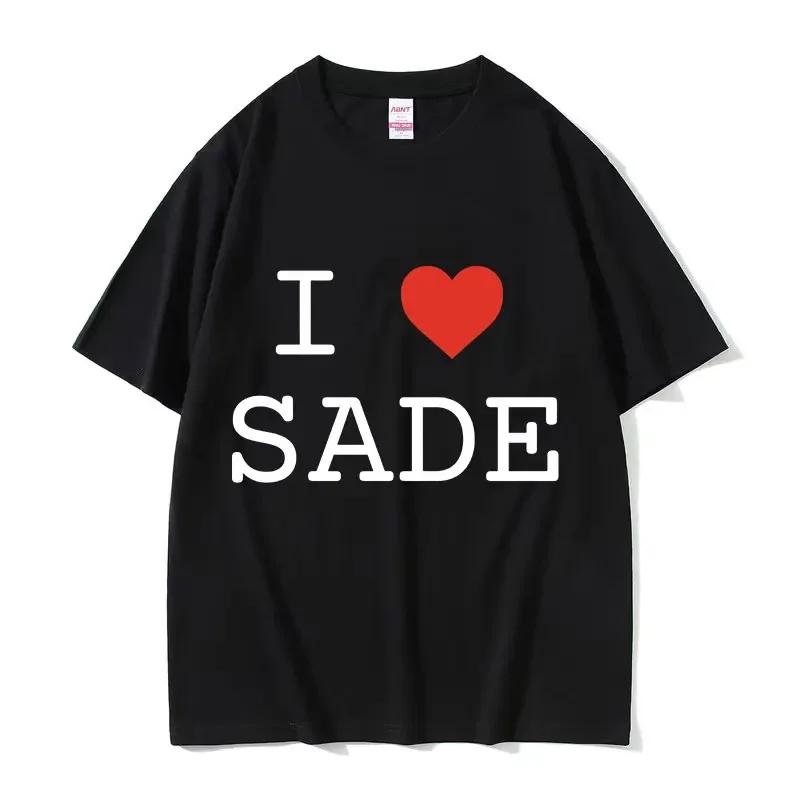 90s Singer SSade Print Graphic T Shirt Men Women Hip Hop Vintage Short Sleeve Tshirts Cotton Oversized Tshirt Streetwear