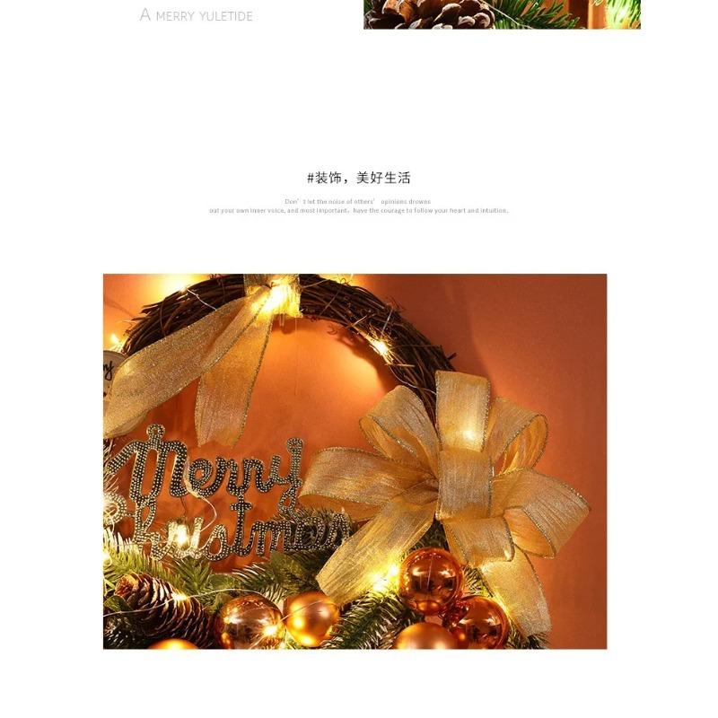 Christmas Decoration Christmas Tree Wreath Rattan Horn Door Wall Hanging Hotel Shopping Mall Scene Arrangement Pendant