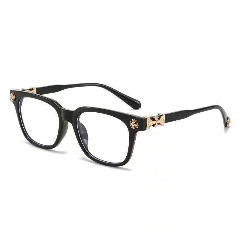 European-American Retro Anti-Blue Light Reading Glasses, Square Frame, Classic Design for Seniors