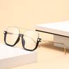 Premium sunglasses brown new premium unisex transparent double beam retro black large frame glasses