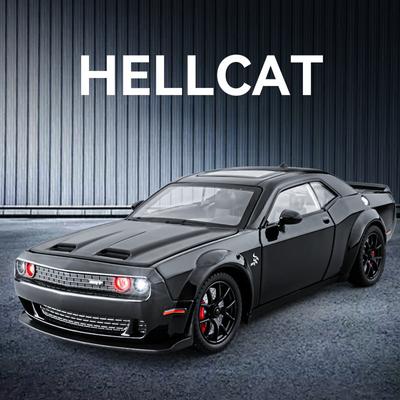 2024 Nová simulace 1:24 Dodge Challenger Hellcat Redeye Alloy Model auta Zvuk a světlo Dětská hračka Dárek k narozeninám Miniaturní Voiture