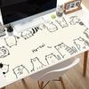 Cartoon Black Cat Mouse Pad Kawaii Office Table Mat Large Gaming Accessories Rubber Keyboard Pad Pc Computer Extended Mousepad