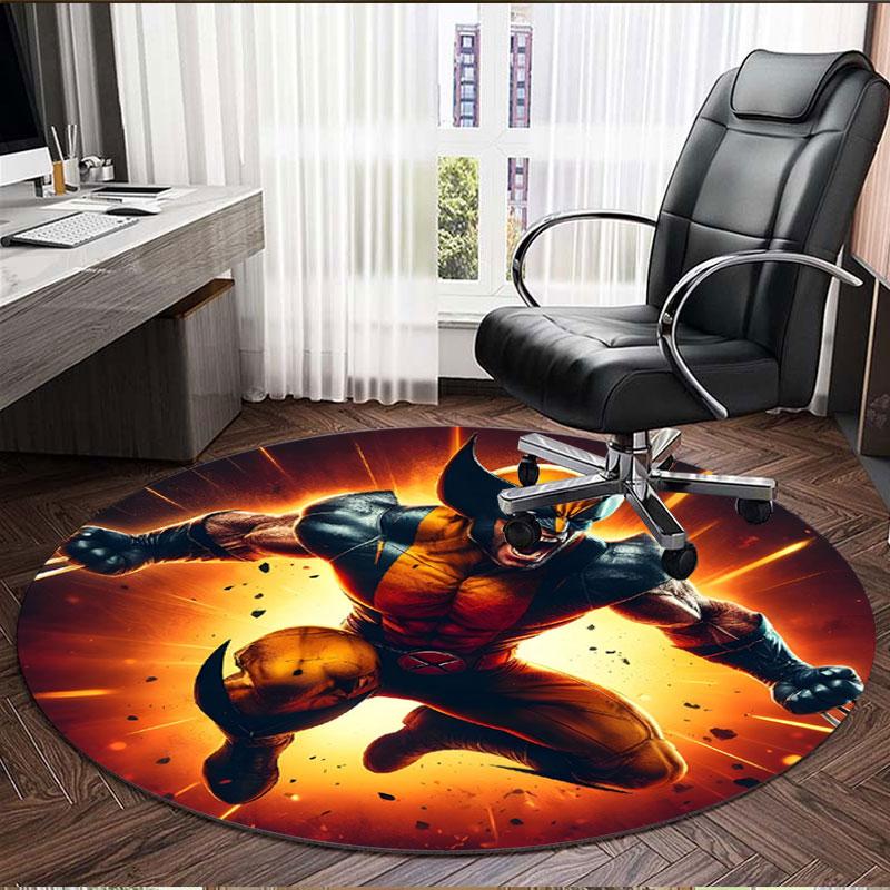 Wolverine Print Round Rug, Washable Floor Carpet, For Entryway Dorm Laundry Room Office Study, Home Decor Birthday Christmas Gift