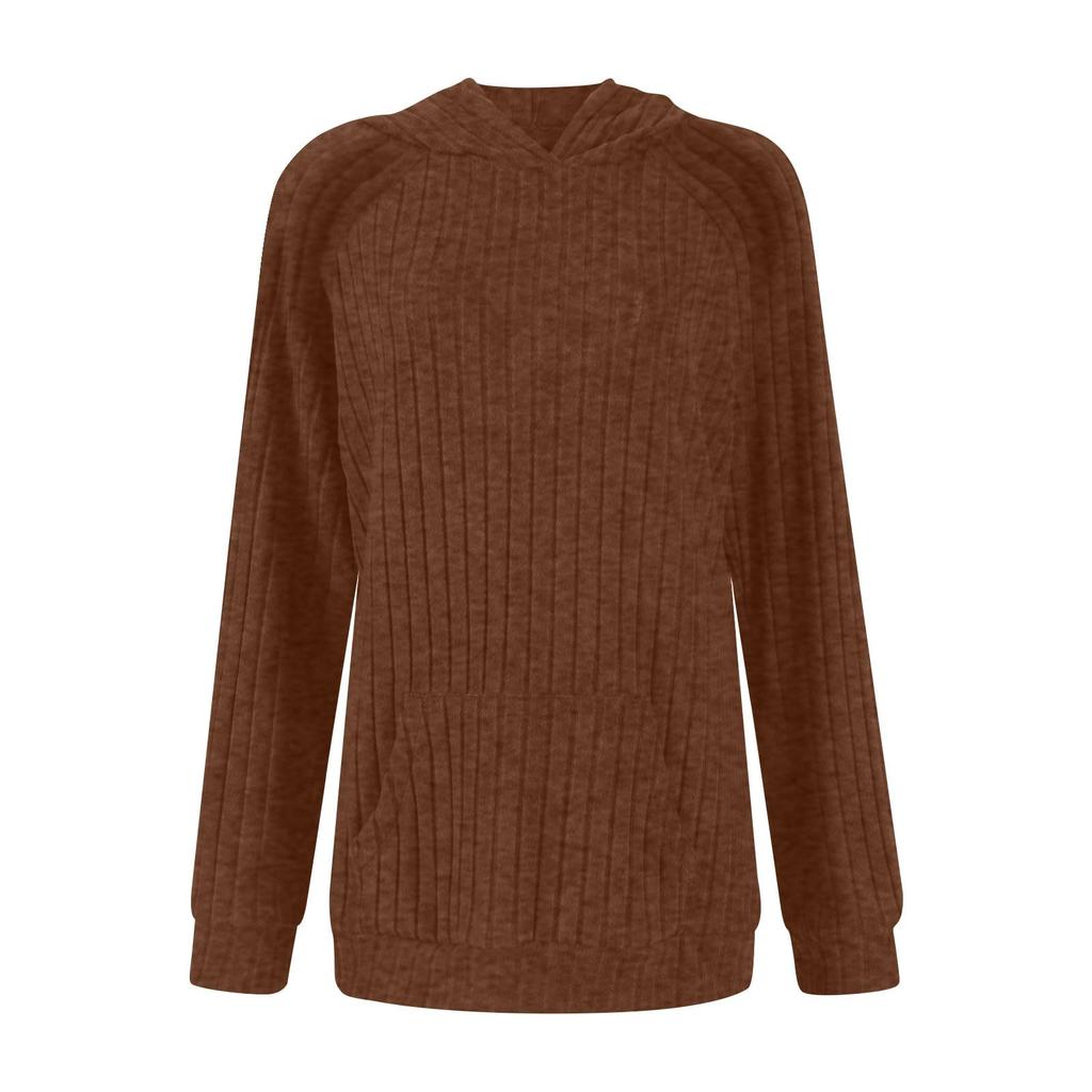 Women's Fashion Oversized Hooded Sweatshirt With Long Sleeves In Solid Colour