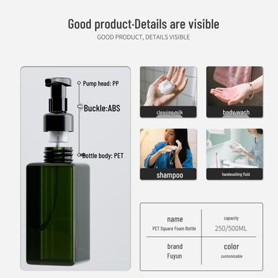 500ml PET Foam Pump Bottle for Face Wash, Hand Sanitizer, or Shower Gel.