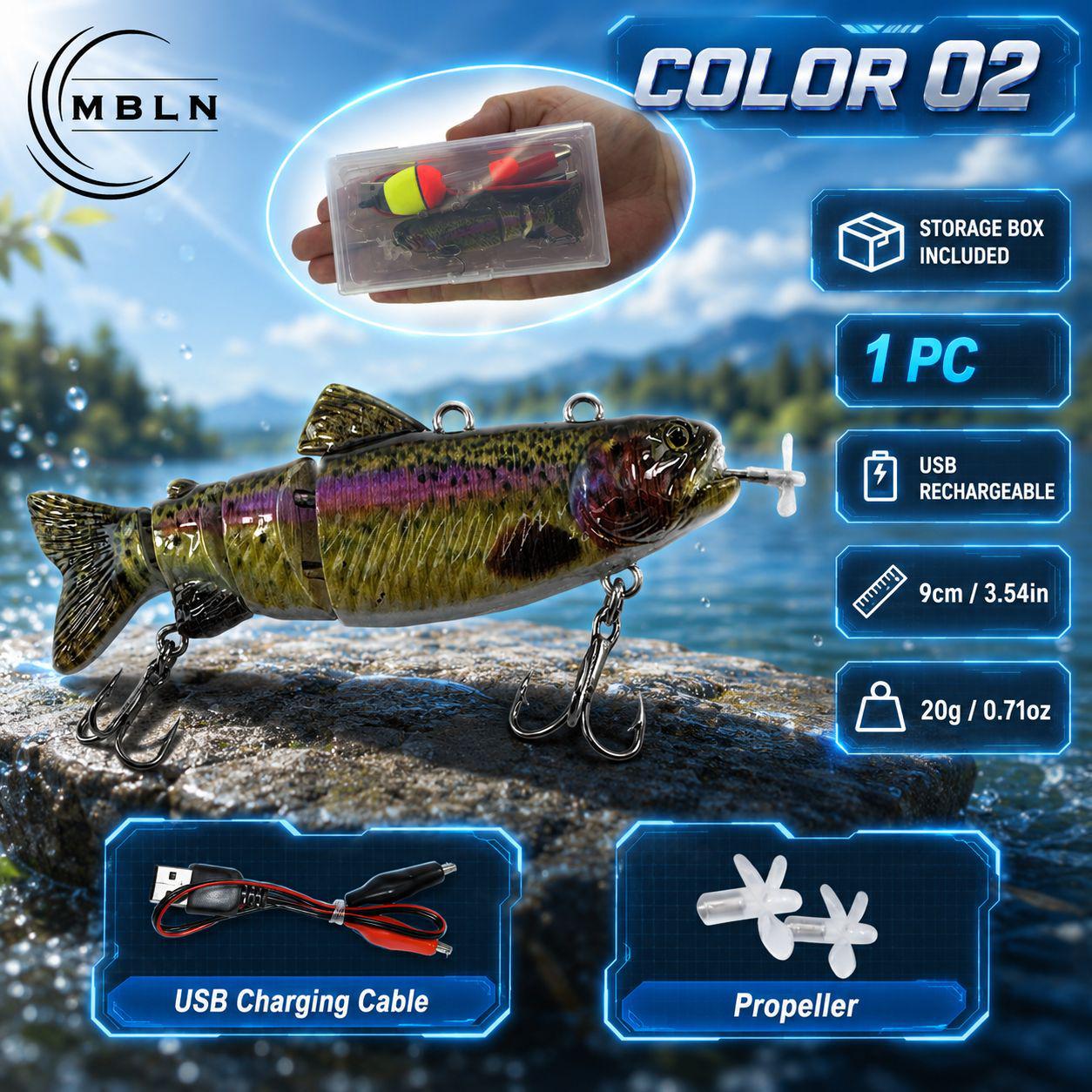 Rechargeable LED Vibrating Fish Lure Set