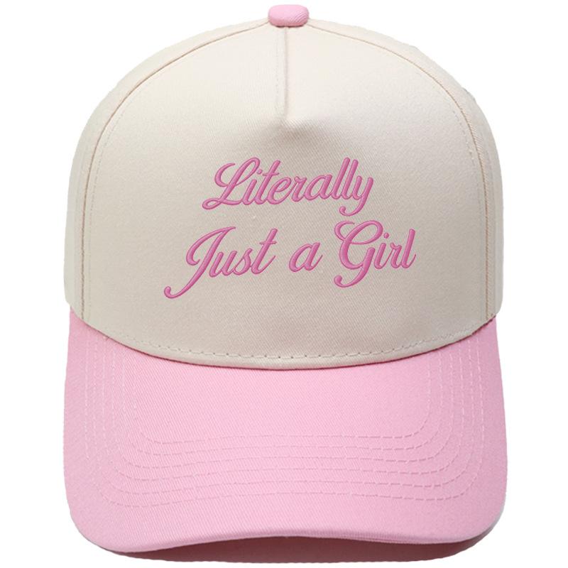 Literally Just a Girl Embroidery Color Matching Truck Driver Hat Fun Shade Daddy Hat
