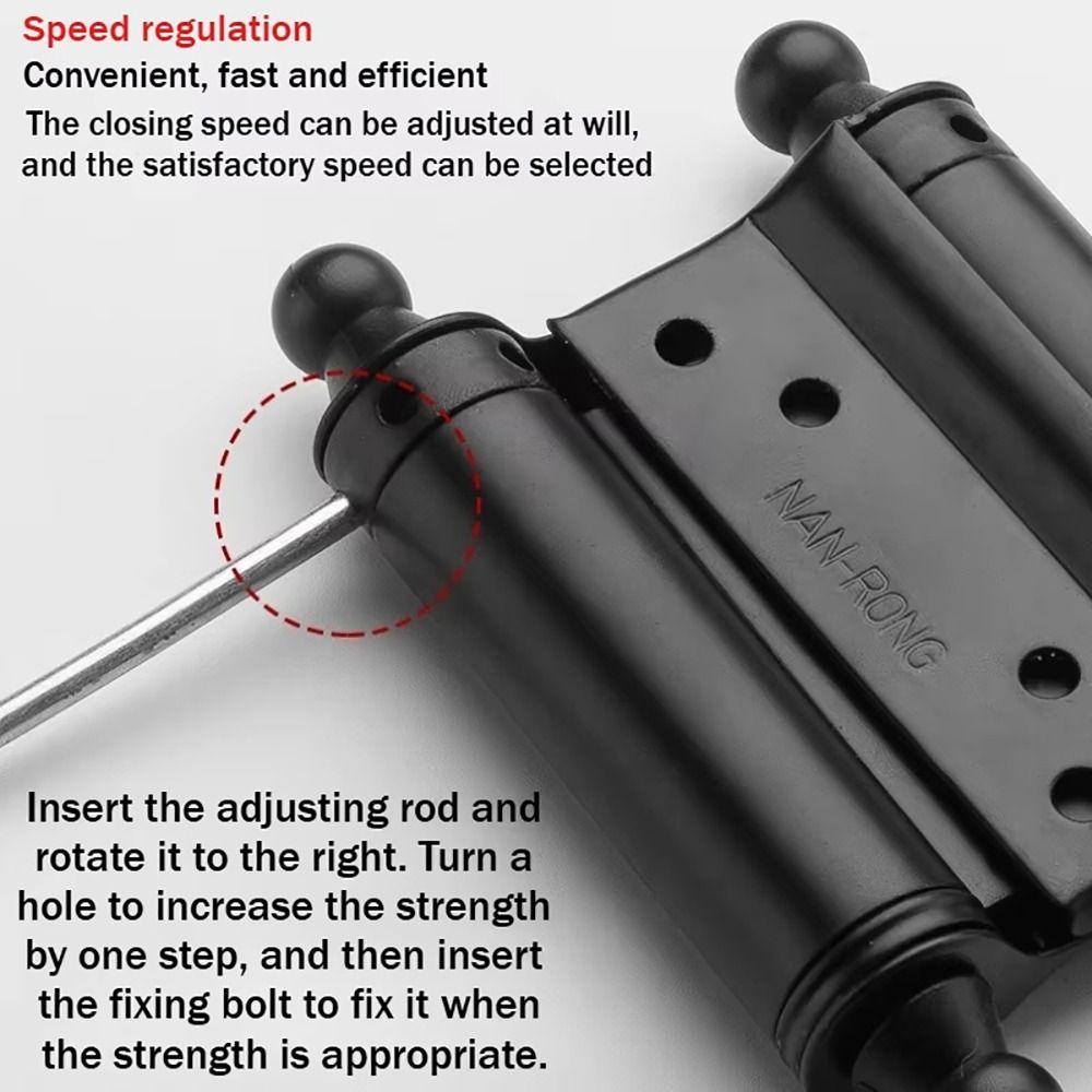 1Pcs Double Opening Door Hinge With Inner And Outer Free Spring Hinge Hardware Accessory