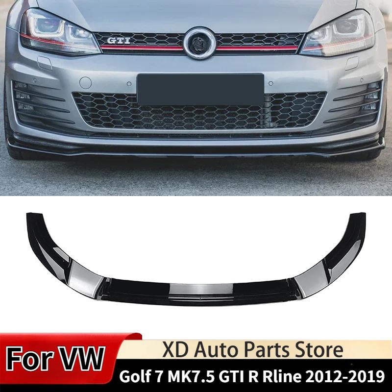For Volkswagen Golf 7 MK7.5 GTI R Rline 2012-2019 Maxton Style Car Front Bumper Lip Spoiler Splitter Protector Cover Body Kits