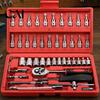 Ratchet Wrench Kit Professional Socket Set, Cr-V Steel Alloy Ratchet/Hex Multi-Bit Tool Set with Portable Storage Case for Home Maintenance