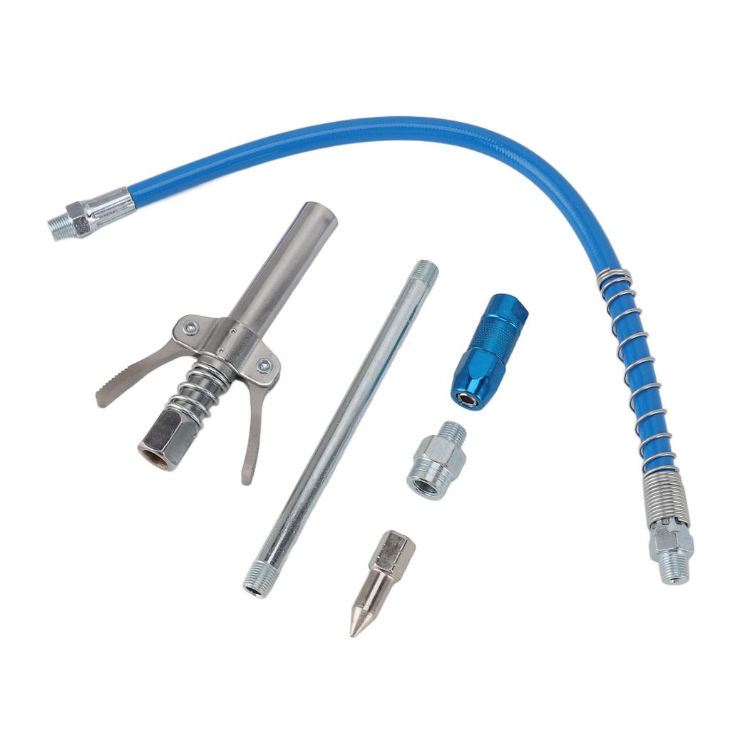 Grease Gun Coupler Kit Extended Locking Set with Adaptor High Pressure Manual Pneumatic Electric