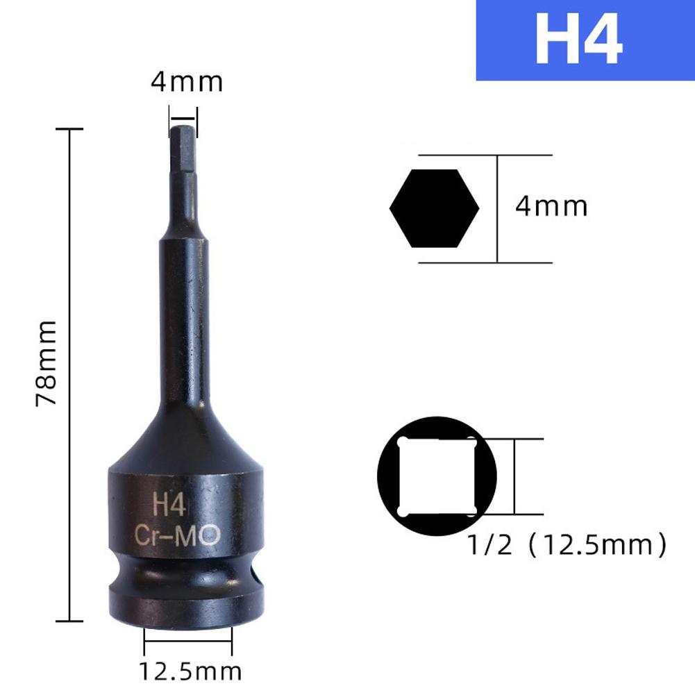 Electric Drill Socket Adapter Air Impact Wrench Hex Head Socket 12.5mm Adapter Screw Tap Socket Adapter