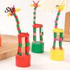 Solid Wood Giraffe Toy Wooden Dancing Elastic Rope Puppet Toddlers Boys Girls Educational Press And Swing Animal Children