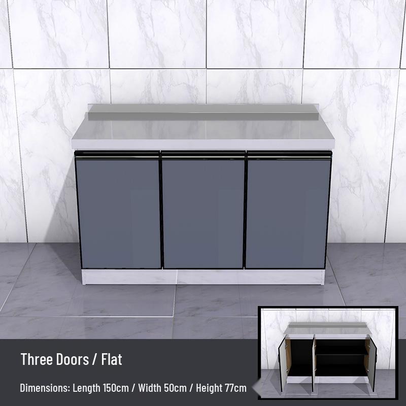 2-Meter Stainless Steel Waterproof Kitchen Cabinet with Sink for Household or Rental Use