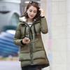 Large Size Down Cotton Clothes Fat M Student Maternity Clothes Medium and Long Cotton Clothes Women's 0kg Loose Cotton Clothes Jacket