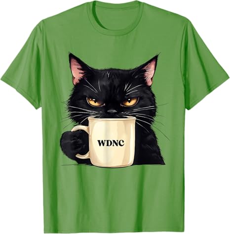 Funny We Do Not Care WDNC Club Black Cat Cool Women Unisex TShirt Y2k Sarcasm Saying Tee Novelty Gift Short Sleeve Streetwear Tops