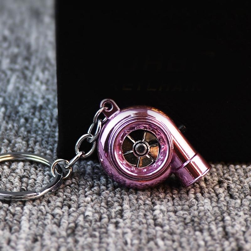 Metal Turbines Keychain Offering LED Illuminations Stylish Key Pendant Suitable for Camping and Nighttime Activities