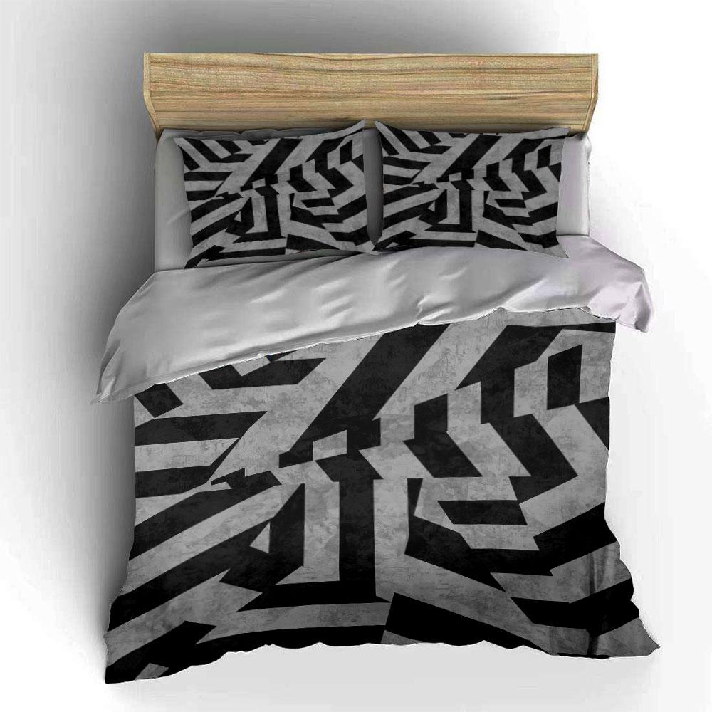 Black Arrows On Gray. Bedding Sets Duvet Cover Sets Duvet Covers Pillowcases(1*Duvet Cover 2*Pillowcases Without Duvet Insert)