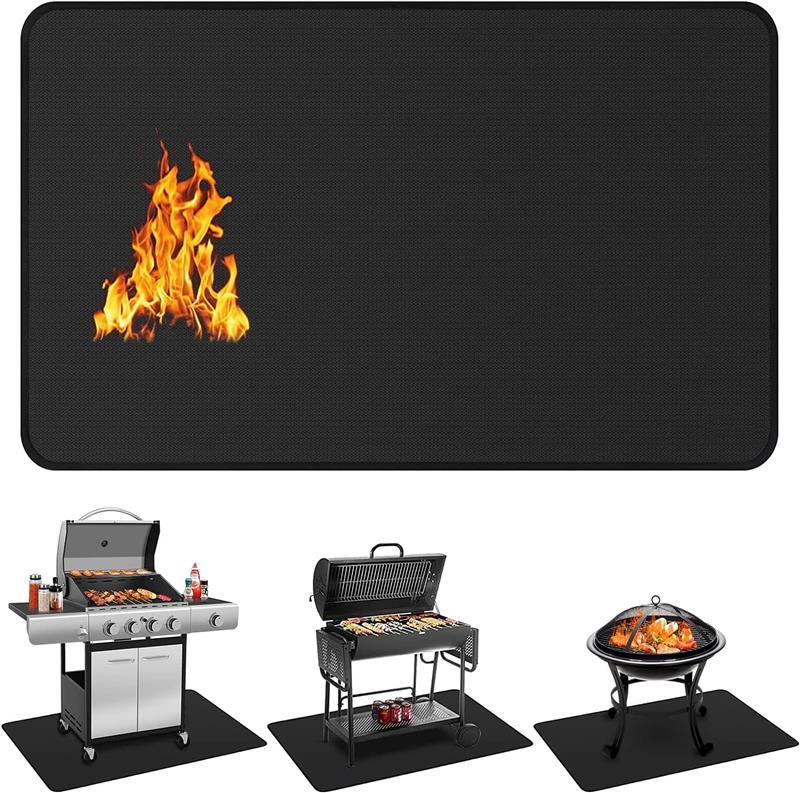 Barbecue POD Mat 152x102CM Stain-resistant Fire-resistant Terrace Lawn Protection