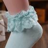 1 Pair Cotton Socks Skin-friendly Colorfast Lace Patchwork Lace Princess Socks for Daily Life