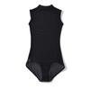 Europäischer & Amerikanischer Stil Netz-Rundhals-Langarm-Bodysuit - Schlankmachend, Sexy, Durchsichtig, Einfarbig Sommer-Layer