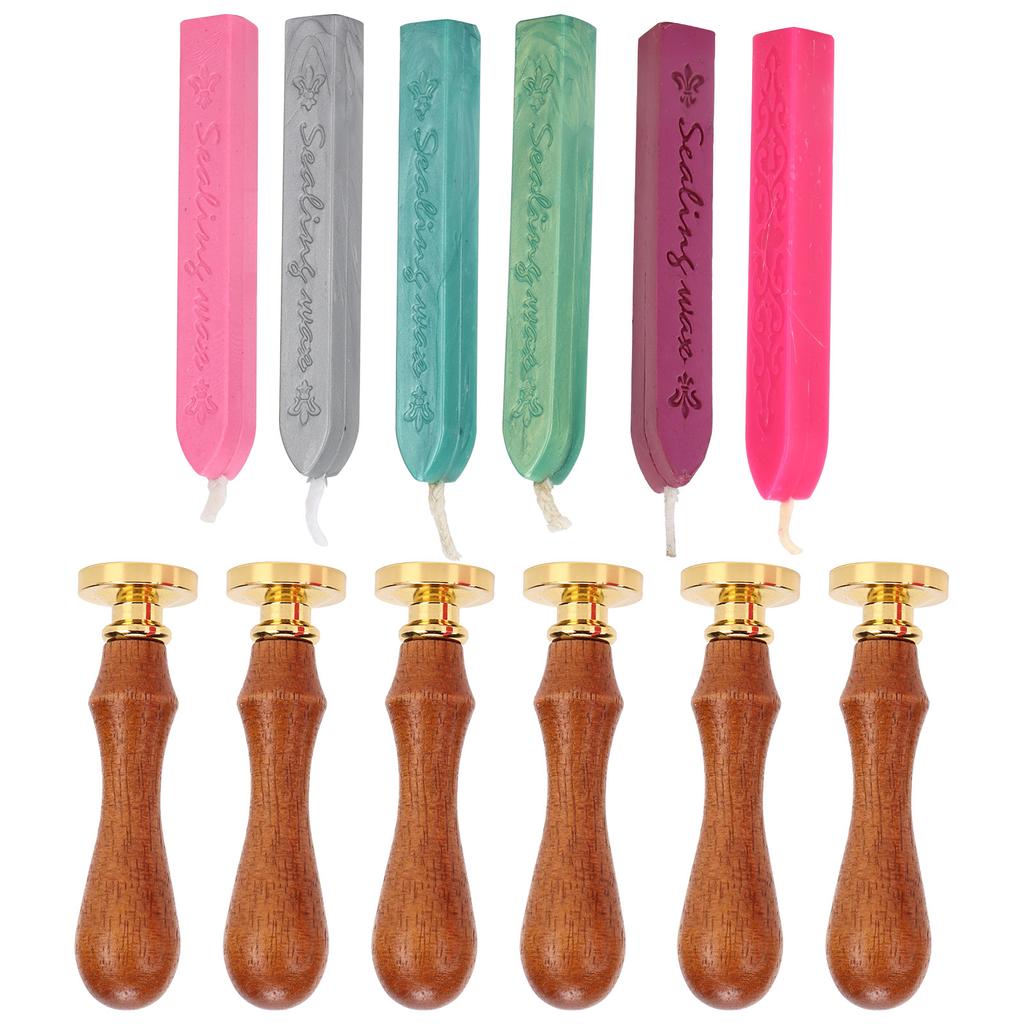 Wax Seal Stamp Kit Clear Pattern Simplicity DIY Classic Sealing Kit for Envelopes Invitations Weddin