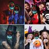 LED Halloween Maske  Verbesserte Gruselige Halloween Leuchtmaske Gruselige Totenkopf Form Cosplay LED Maske Scherzartikel Spielzeug