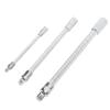 3Pcs Silver Bendable Shaft Set Carbon Steel Flex Socket Wrench Socket Extension Bar  Automotive