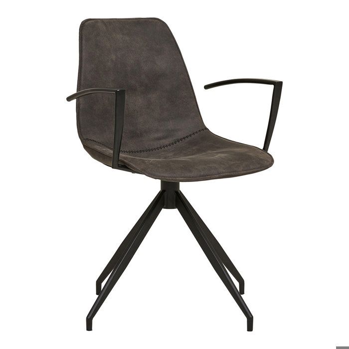 Monaco Dining Chair with Gray Swivel Base.