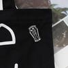 Black Skull Coffin Forever Enamel Pin for Couples - Denim Jacket Accessory