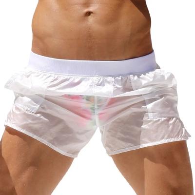 Transparente Sexy Shorts ohne Futter Modische und Lässige Sport- und Sonnenschutz Herrenshorts
