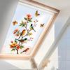 Watercolor Butterfly Magpie Kapok Tree Window Sticker Static Cling Decal for Home Glass Decoration