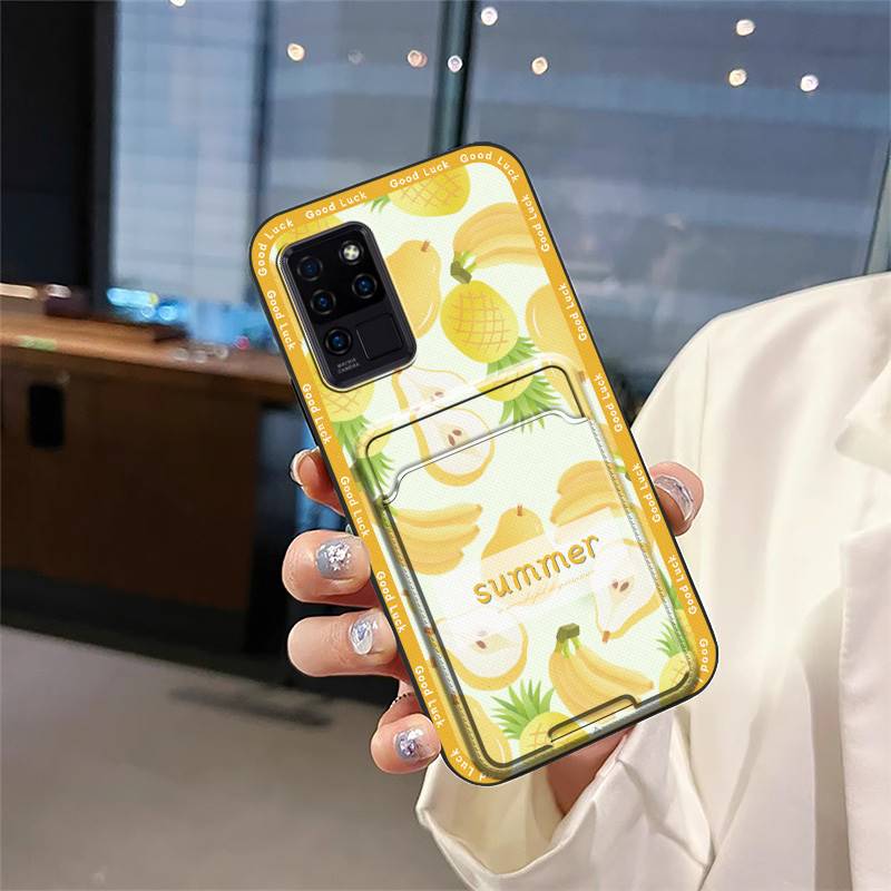 Graffiti Anti-knock Phone Case For Oukitel C21 Waterproof Anti-dust Back Cover Cute Soft Case Cover TPU Card Slot