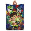Ben 10 Obcy Ben Tennyson Omnitrix Gra Koc Miękki Ciepły Koc Kładziony Flanelowy Dekoracja na Lato Klimatyzację Pościel