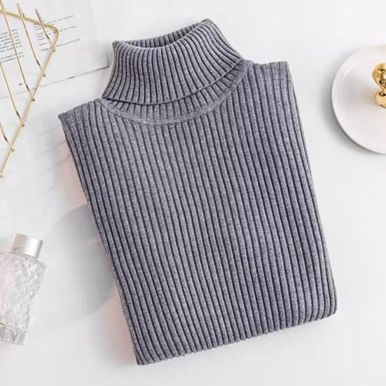 Women Bottom Sweater Turtleneck Long Sleeve Slim Fit Knitting Tops