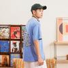 MLB Los Angeles Dodgers Vintage Letter Print Crew Neck Short Sleeve T-Shirt Unisex Tops Blue 3ATSO0233-07CBL