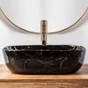 Umywalka belinda black marble shiny - nablatowa sku rea-u8907