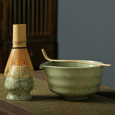 5Pcs Japanese Matcha Tea Set Spout Matcha Bowl Bamboo Whisk And Holder Strainer Scoop Artisanal Matcha Brewing Kit